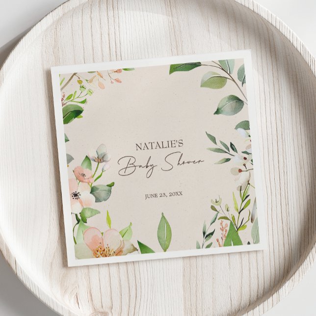 Woodland Animals Boho Baby Shower Napkin (Creator Uploaded)