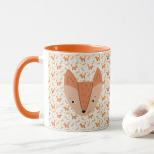 Woodland Animals Boho Design Fox Mug