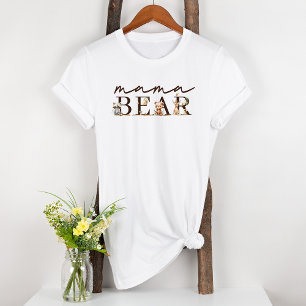 Woodland Animals Boho Maternity Mama Bear T-Shirt