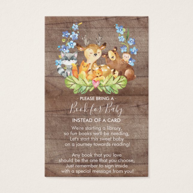 Woodland Animals Book for Baby Card (Front)
