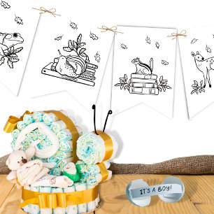 Woodland Animals Book Themed Colour Your Own Bunting