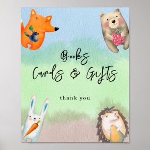 Woodland animals - Books cards and gifts Poster