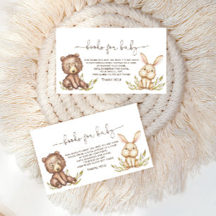 Woodland Animals Books For Baby Baby Shower Card