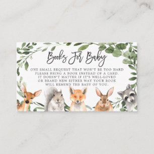 Woodland Animals Books For Baby Baby Shower Card