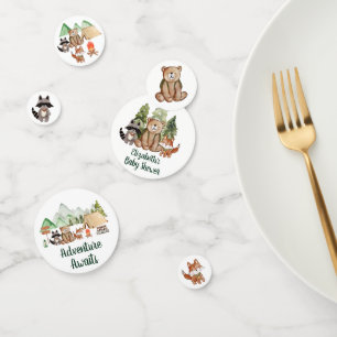 Woodland Animals Camping Adventure Baby Shower Confetti