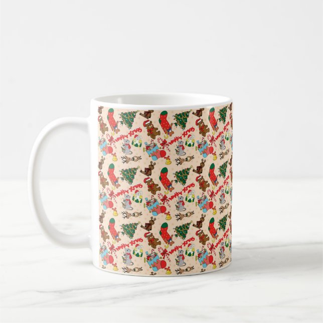 Woodland Animals  Christmas Coffee Mug (Left)