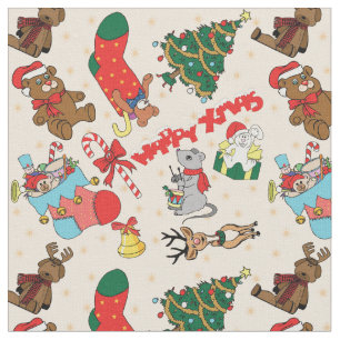Woodland Animals  Christmas Fabric