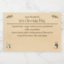 Woodland Animals Christmas Hot Chocolate Mix