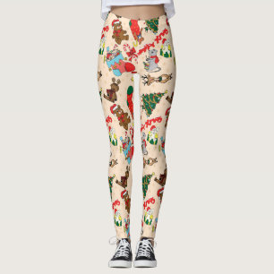 Woodland Animals  Christmas Leggings