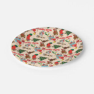 Woodland Animals Christmas Paper Plate