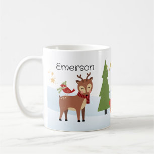 Woodland Animals Christmas Personalised Mug