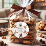 Woodland animals Christmas winter baby shower Classic Round Sticker<br><div class="desc">For more advanced customisation of this design,  simply select the "Edit using Design Tool" button above!</div>