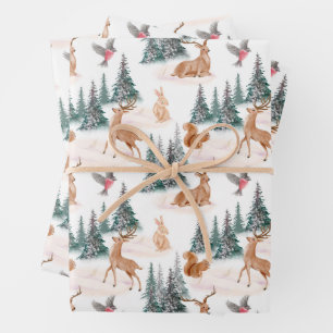Woodland Animals Christmas Wrapping Paper