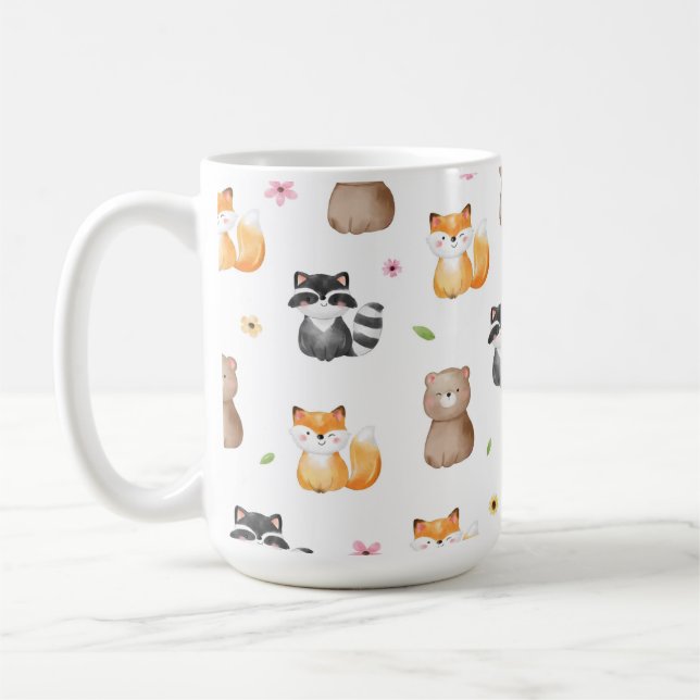 Woodland Animals Coffee Mug (Left)