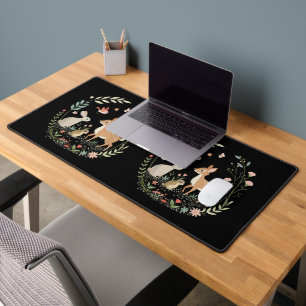 Woodland Animals Cottagecore Garden Art Forest Desk Mat