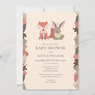 Woodland Animals Couples Baby Shower Sprinkle Invitation