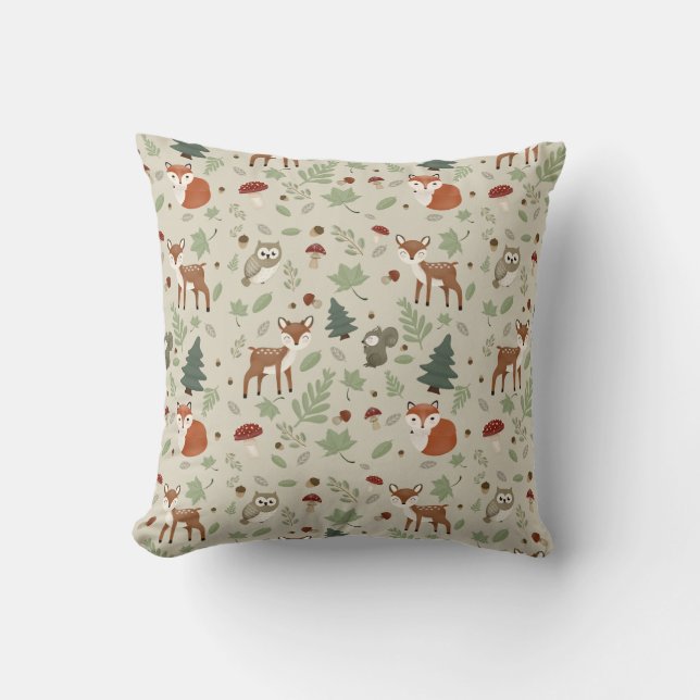 Woodland Animals Cushion (Front)