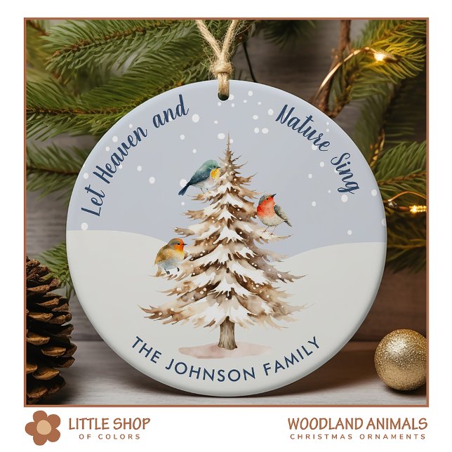 Woodland Animals Customisable Photo Ceramic Tree Decoration (Creator Uploaded)
