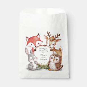 Woodland Animals Cute Baby Shower Thank You Favour Bags