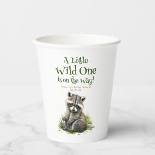 Woodland Animals Cute Racoon Baby Shower Paper Cups