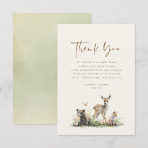 Woodland Animals Cute Thank You