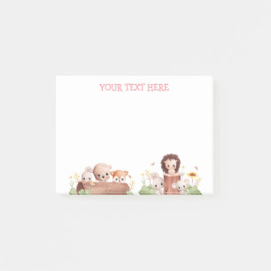 Woodland Animals Edible Post It Notes Happy Face