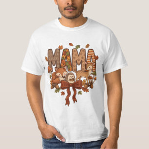 Woodland Animals Fall Mama Fox Deer Hedgehog T-Shirt