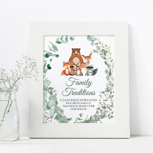 Woodland Animals Favourite Family Traditions Game Poster