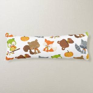 Woodland Animals, Forest Animals, Fall Animals Body Cushion