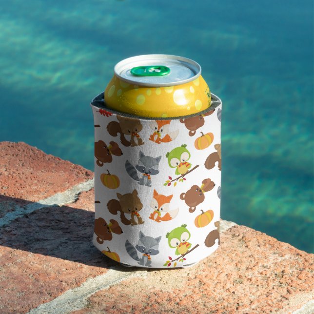 Woodland Animals, Forest Animals, Fall Animals Can Cooler (In Situ Pool)