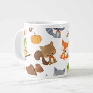 Woodland Animals, Forest Animals, Fall Animals Large Coffee Mug