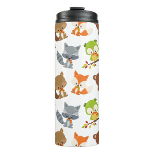 Woodland Animals, Forest Animals, Fall Animals Thermal Tumbler