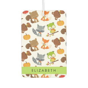 Woodland Animals, Forest Animals, Your Name Car Air Freshener