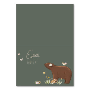 Woodland Animals Forest Baby Shower Place Card