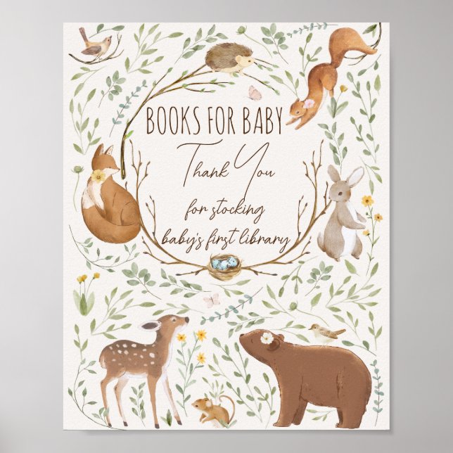 Woodland Animals Forest Friend Books for Baby Sign (Front)