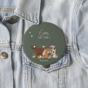 Woodland Animals Forest Friends Baby Shower 10 Cm Round Badge