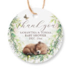 Woodland Animals Forest Greenery Baby Boy Shower