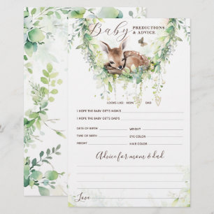 Woodland Animals Forest Greenery Baby Shower Game