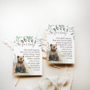 Woodland animals forest greenery Shower books Enclosure Card