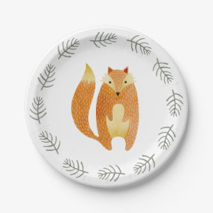 Woodland Animals Fox Paper Plates