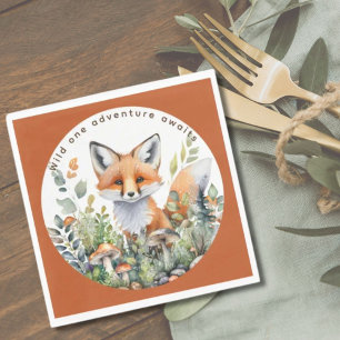 Woodland Animals Fox Partyware Decor Dining Napkin