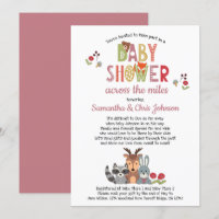 Woodland Animals Girl Baby Shower by Mail
