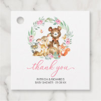 Woodland Animals Greenery Baby Shower Thank You