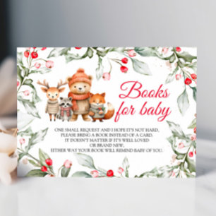 Woodland Animals Greenery Book for Baby Card