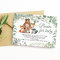 Woodland Animals Greenery Book for Baby Card