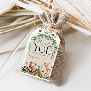 Woodland Animals Greenery Mushroom Baby Shower  Gift Tags