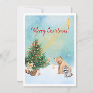 Woodland Animals Holiday Card