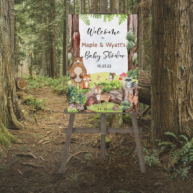 Woodland Animals in Forest Welcome Sign Poster (Creator Uploaded)