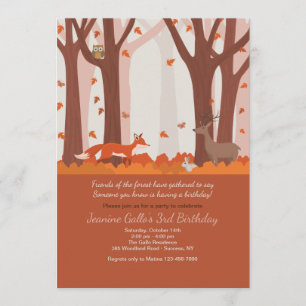 Woodland Animals Invitation