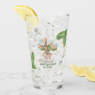 Woodland Animals Jungle Greenery Baby Shower  Glass